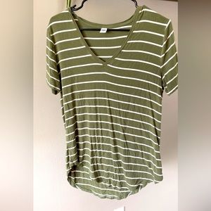 Old navy green and white flowy blouse